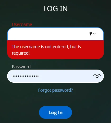 Login-Formular winaday casino